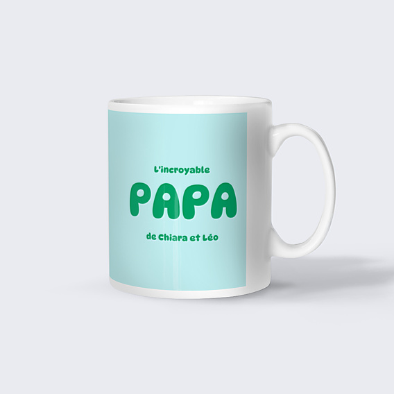 Mug famille Typo colorée Papa