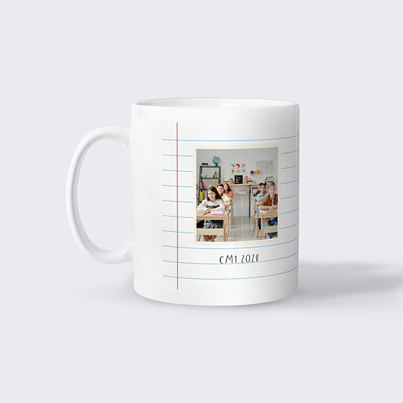 Mug famille Cahier d'école