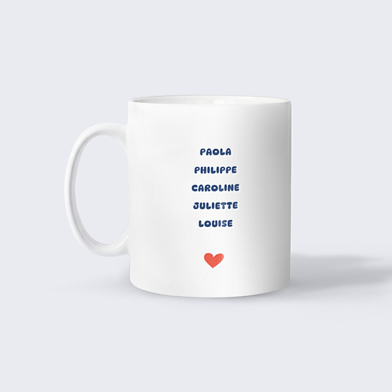 Mug famille Portrait en film d’animation