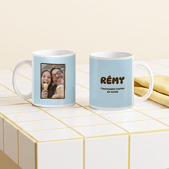 Mug famille Typo colorée Tonton