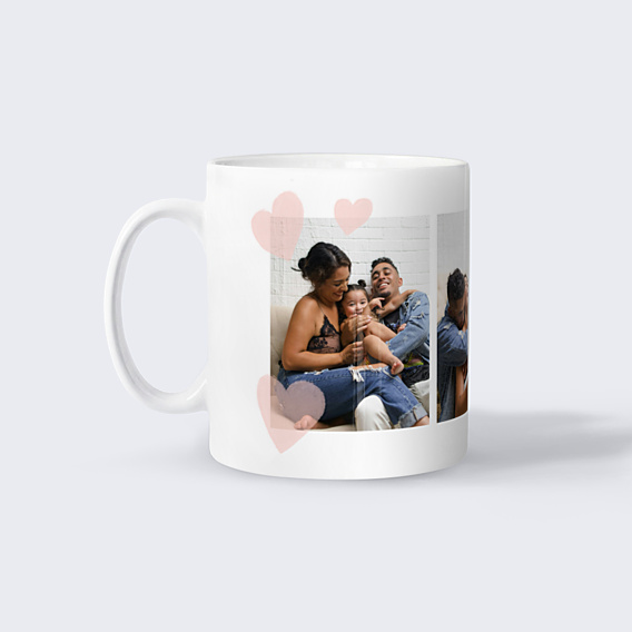 Mug famille Cœur pastel