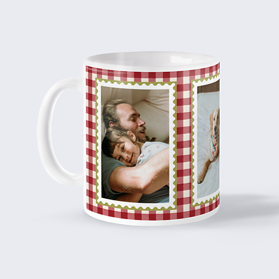 Mug famille Vichy ondulé