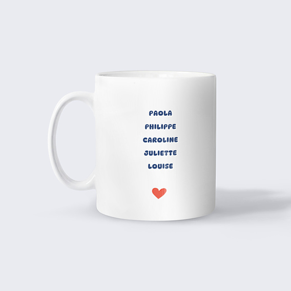Mug famille Portrait en film d’animation