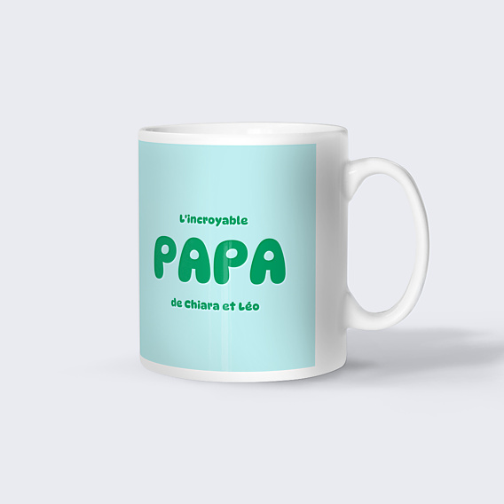 Mug famille Typo colorée Papa