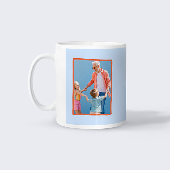Mug famille Typo colorée Papy