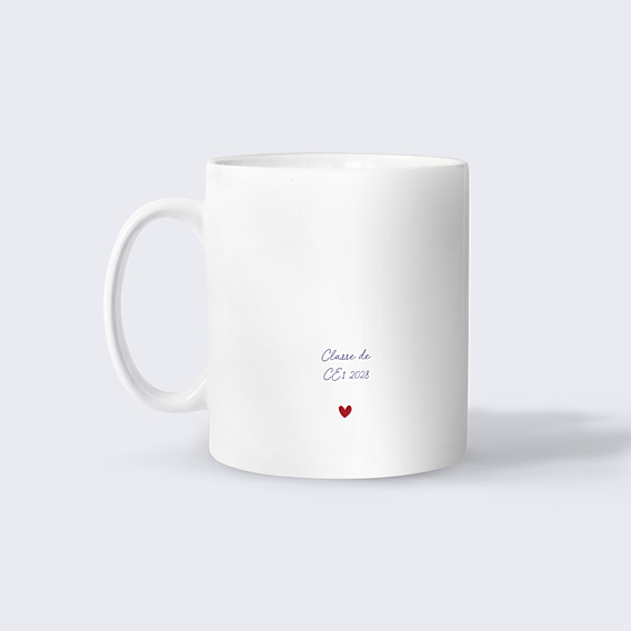 Mug famille Typo simple maitresse