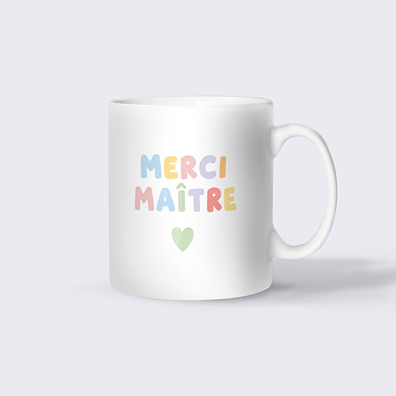 Mug famille Merci maître coloré