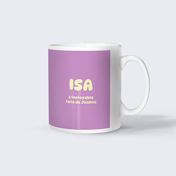 Mug famille Typo colorée Tata
