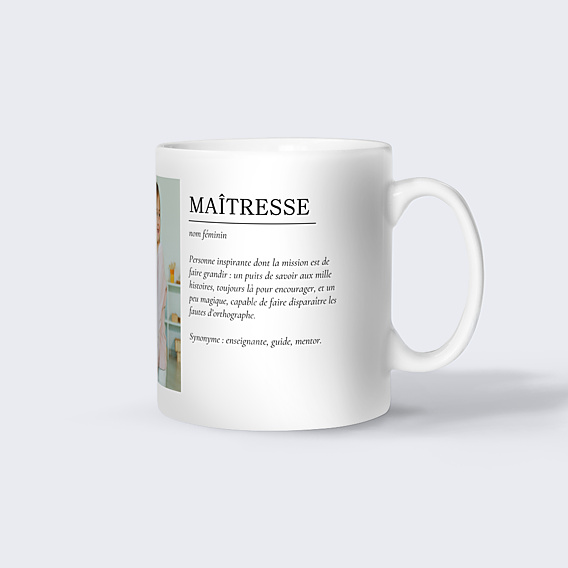 Mug famille Définition maîtresse line art