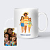 Mug famille Portrait aligné minimaliste