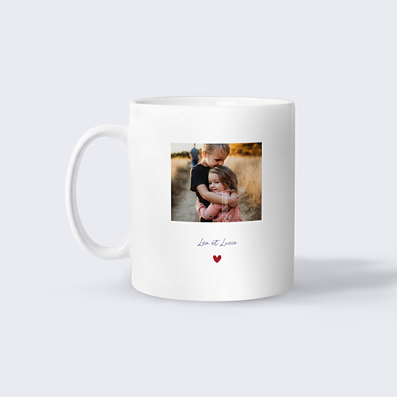 Mug famille Typo simple soeur