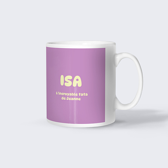 Mug famille Typo colorée Tata