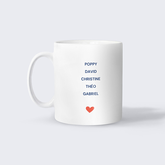 Mug famille Portrait en figurine