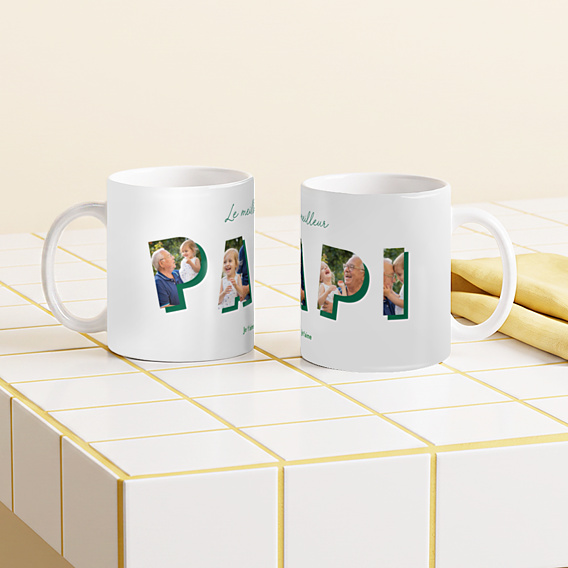 Mug famille Lettres papi