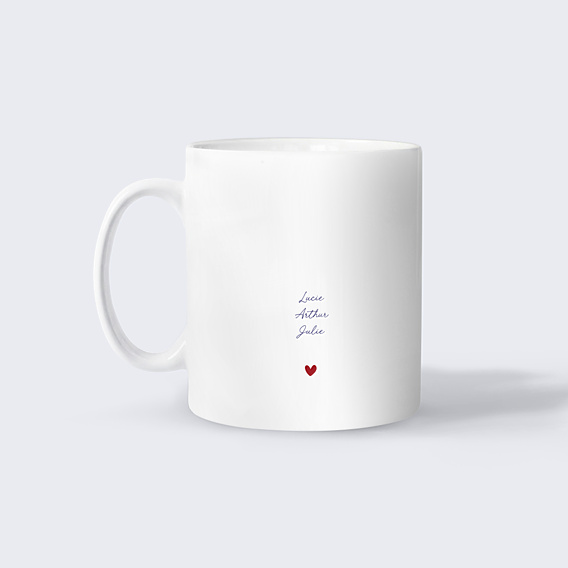 Mug famille Typo simple papi