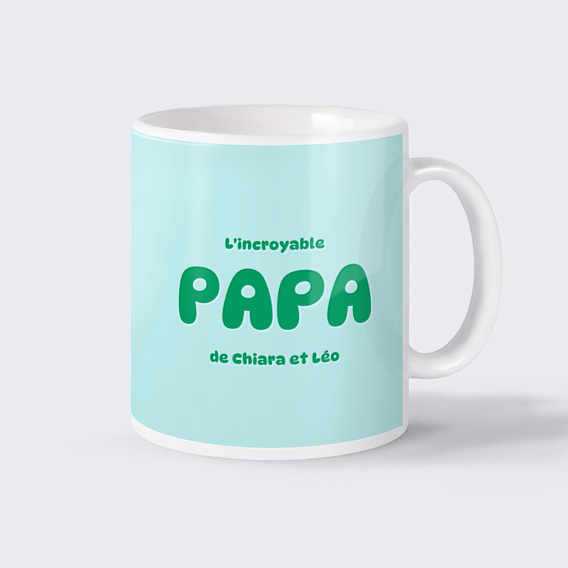 Mug famille Typo colorée Papa