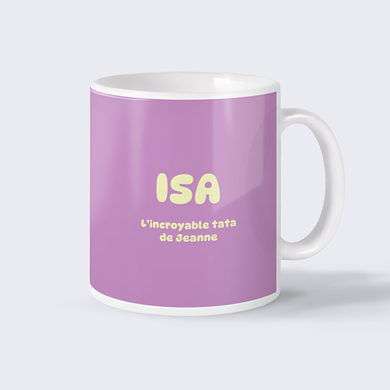 Mug famille Typo colorée Tata