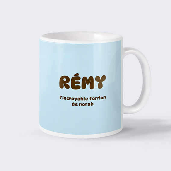 Mug famille Typo colorée Tonton
