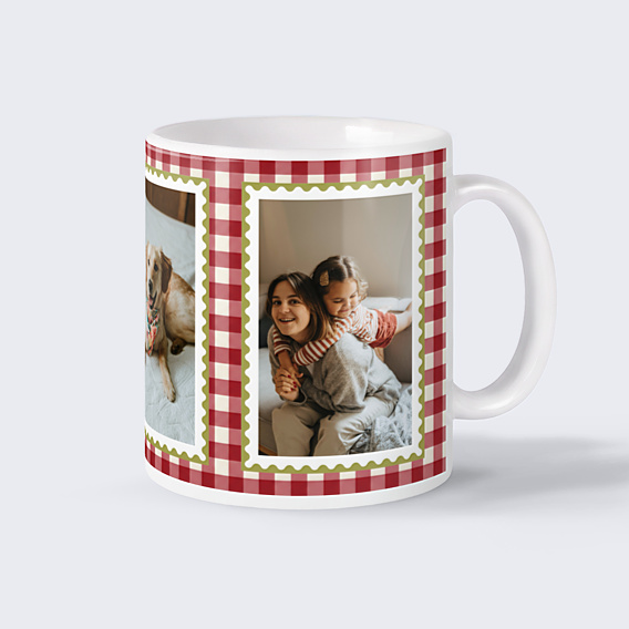 Mug famille Vichy ondulé