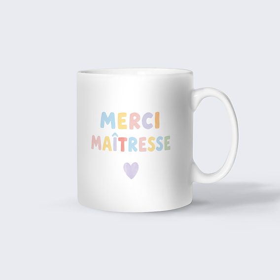 Mugs Merci maîtresse coloré