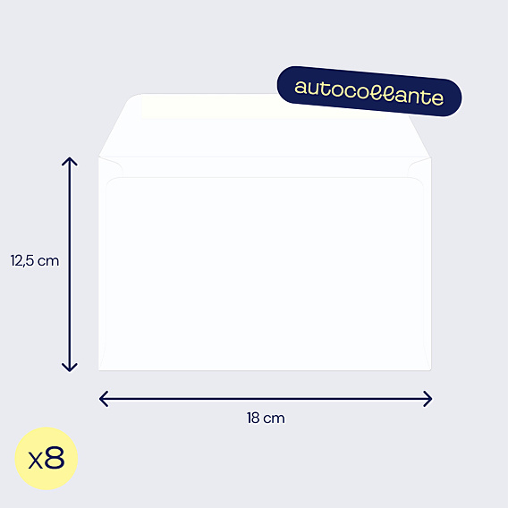 Enveloppes Rectangle autocollante (B6)