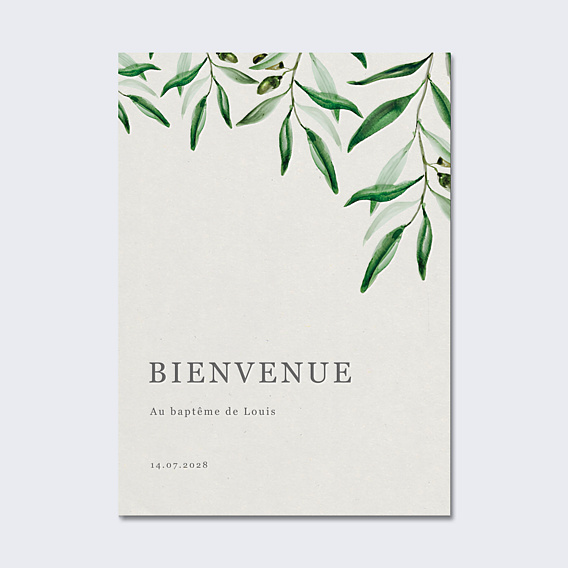 Panneau baptême Arche et Oliviers