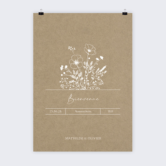 Panneau mariage Bouquet champêtre