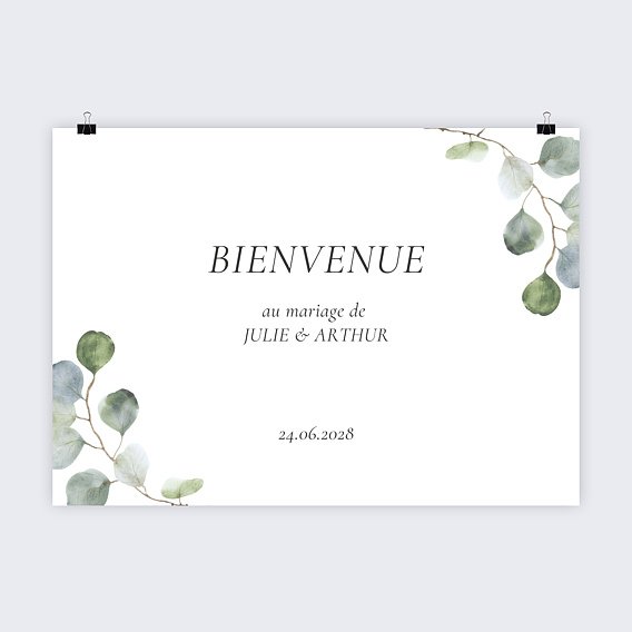 Panneau mariage Couronne Eucalyptus