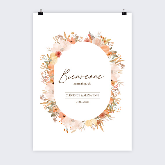 Panneau mariage Flowers of Fall
