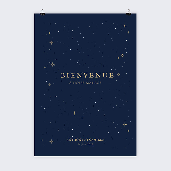Panneau mariage Notre constellation