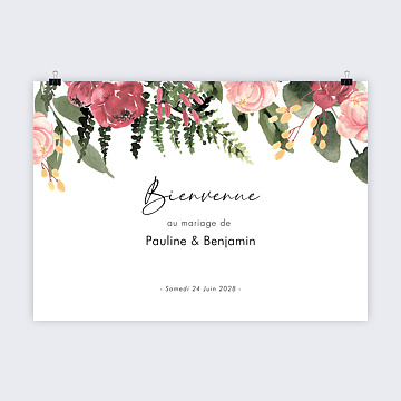 Panneau Bienvenue Mariage Wild Flowers