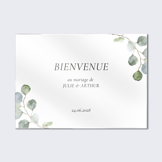 Panneau Mariage Couronne Eucalyptus