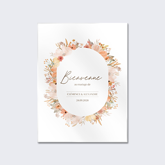 Panneau Mariage Flowers of Fall
