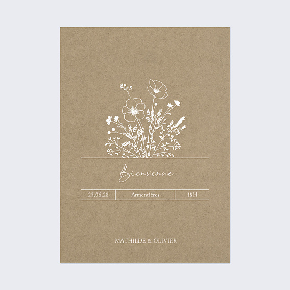Panneau Mariage Bouquet champêtre
