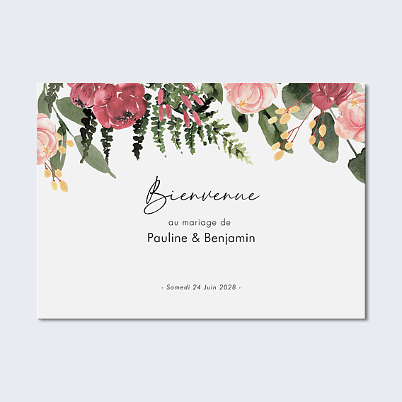 Panneau Mariage Wild flowers
