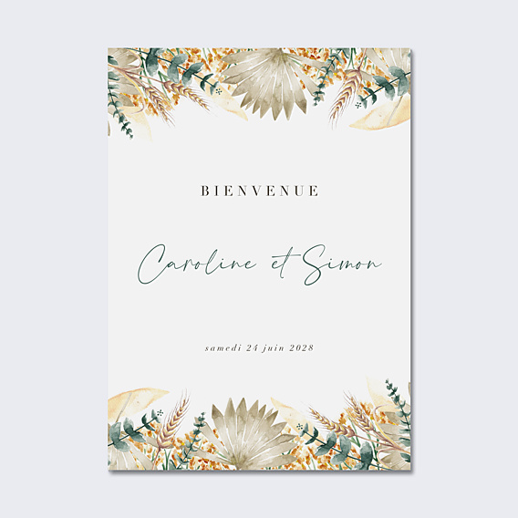 Panneau Mariage Bohemia