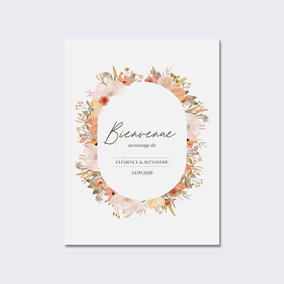 Panneau Mariage Flowers of Fall