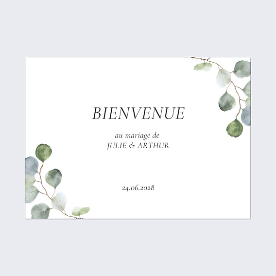 Panneau Mariage Couronne Eucalyptus