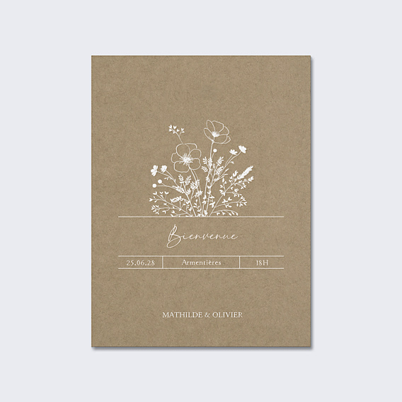 Panneau Mariage Bouquet champêtre