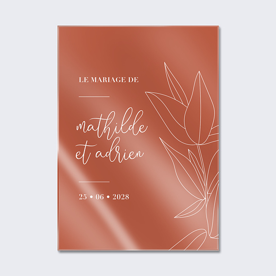 Panneau Mariage Terracotta flowers