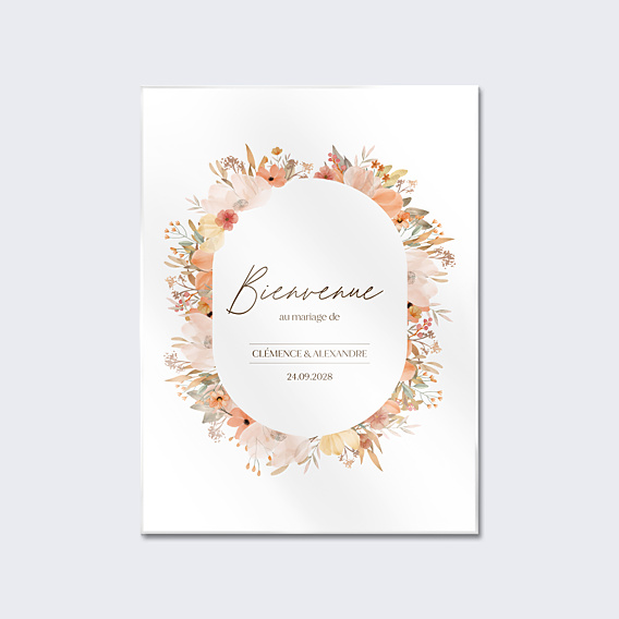 Panneau Mariage Flowers of Fall