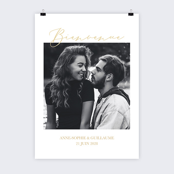 Panneau bienvenue mariage Joli oui Recto