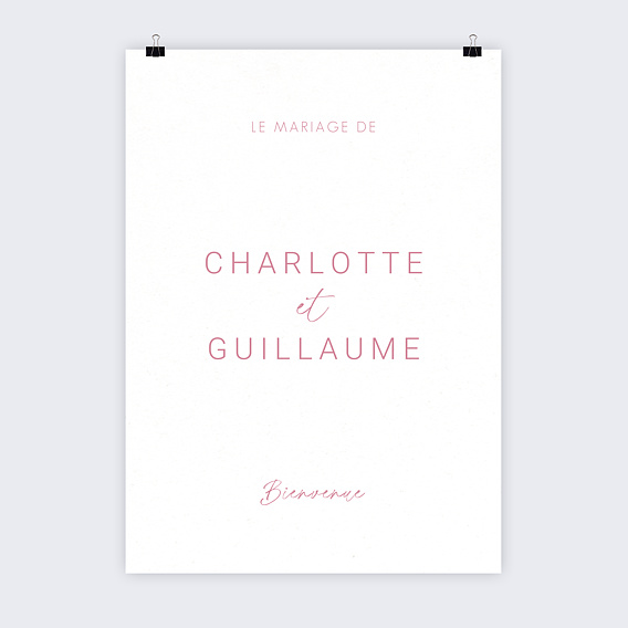 Panneau bienvenue mariage Maison Lemoine X Popcarte - Ivory Recto