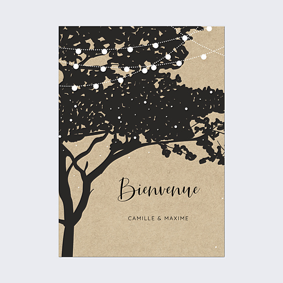 Panneau bienvenue mariage Arbre