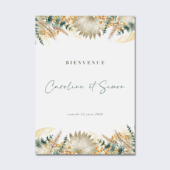 Panneau Mariage Bohemia