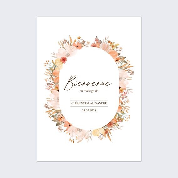 Panneau Mariage Flowers of Fall