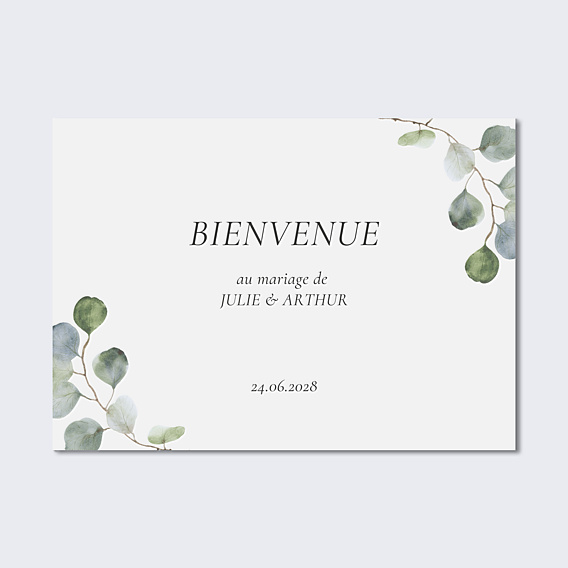 Panneau Mariage Couronne Eucalyptus