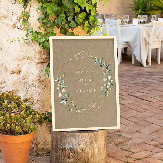 Panneau bienvenue mariage Modern love