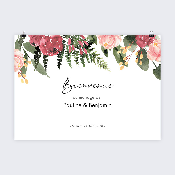 Panneau mariage Wild flowers