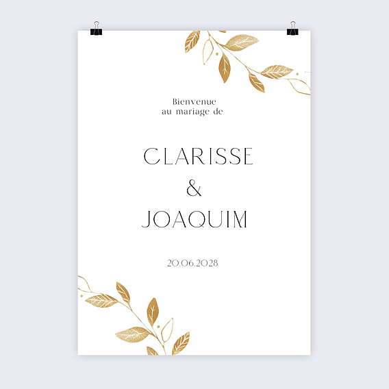 Panneau mariage Couronne chic